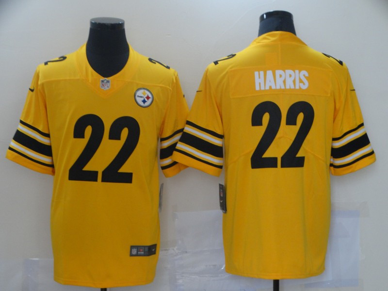 Nike Steelers 22 Najee Harris Yellow 2021 NFL Draft Vapor Untouchable Limited Jersey