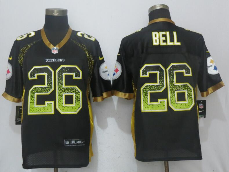  Steelers 26 Le'Veon Bell Black Drift Fashion Elite Jersey