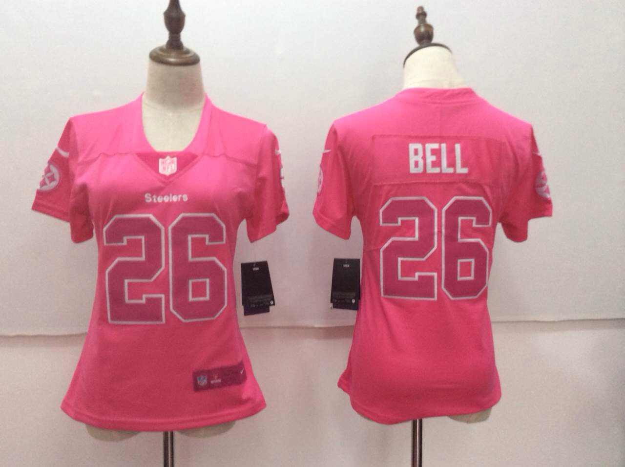  Steelers 26 Le'Veon Bell Pink Women Vapor Untouchable Player Limited Jersey