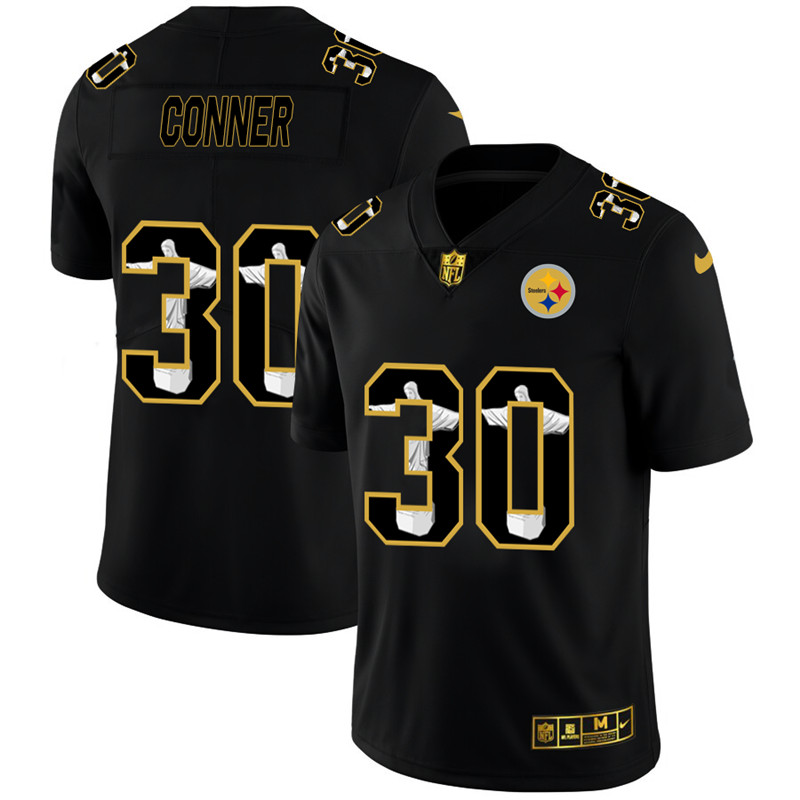 Nike Steelers 30 James Conner Black Jesus Faith Edition Limited Jersey