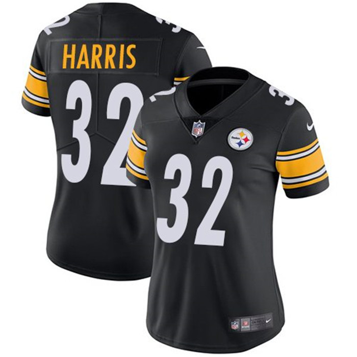  Steelers 32 Franco Harris Black Women Vapor Untouchable Limited Jersey