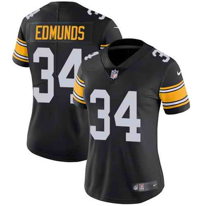  Steelers 34 Terrell Edmunds Black Alternate Women Vapor Untouchable Limited Jersey