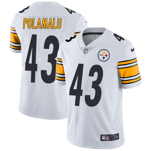 Steelers 43 Troy Polamalu White Vapor Untouchable Player Limited Jersey
