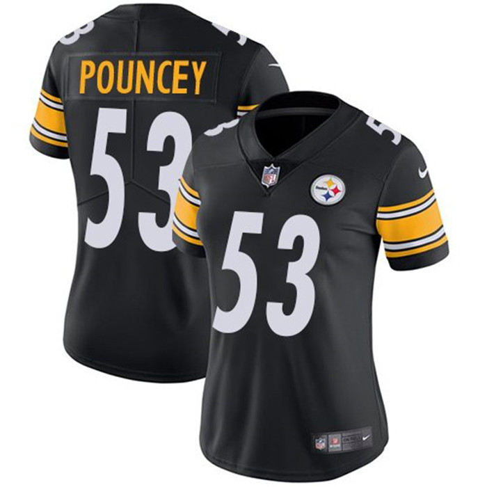  Steelers 53 Maurkice Pouncey Black Women Vapor Untouchable Limited Jersey