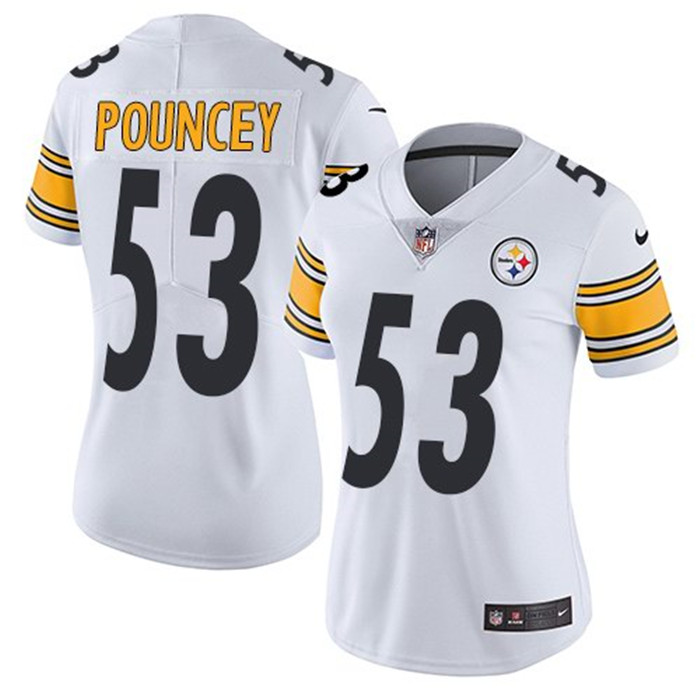  Steelers 53 Maurkice Pouncey White Women Vapor Untouchable Limited Jersey