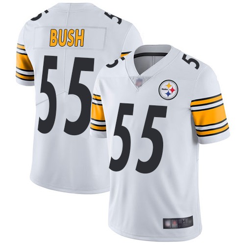 Nike Steelers 55 Devin Bush White 2019 NFL Draft First Round Pick Vapor Untouchable Limited Jersey