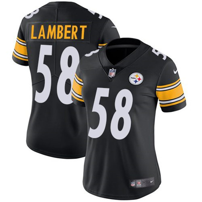  Steelers 58 Jack Lambert Black Women Vapor Untouchable Limited Jersey