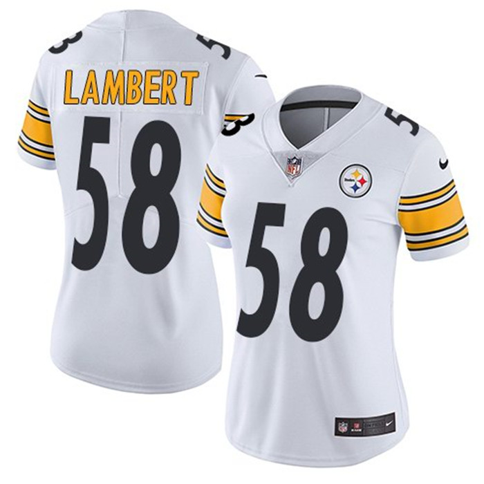  Steelers 58 Jack Lambert White Women Vapor Untouchable Limited Jersey