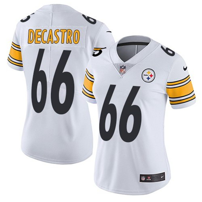  Steelers 66 David DeCastro White Women Vapor Untouchable Limited Jersey