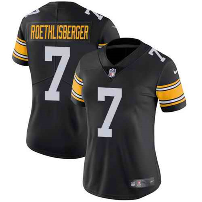  Steelers 7 Ben Roethlisberger Black Alternate Women Vapor Untouchable Limited Jersey