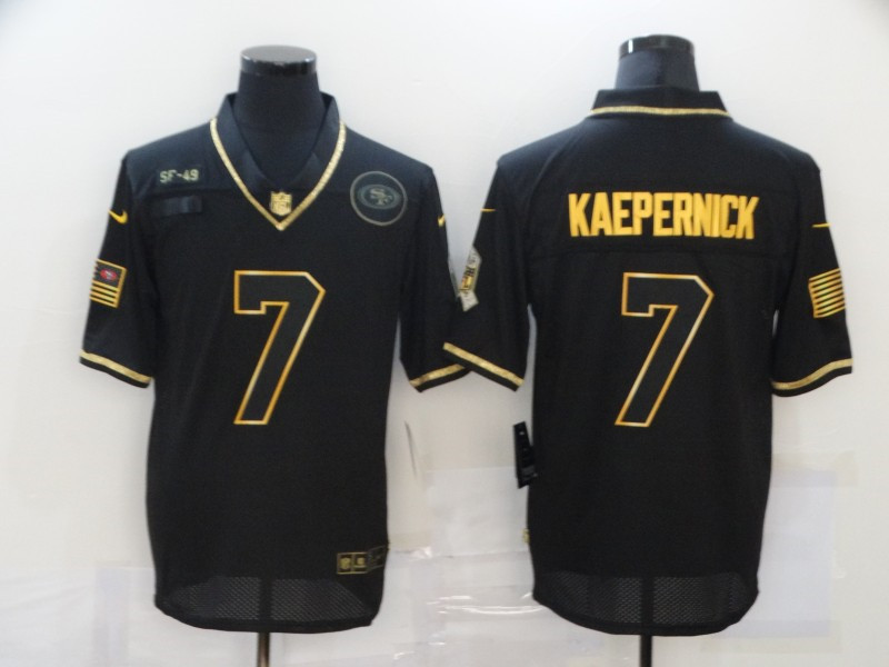 Nike Steelers 7 Ben Roethlisberger Black Gold 2020 Salute To Service Limited Jersey