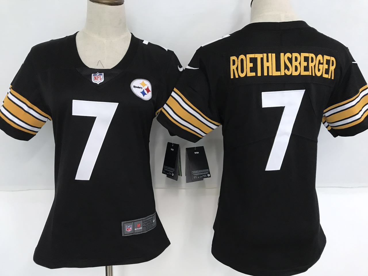  Steelers 7 Ben Roethlisberger Black Women Vapor Untouchable Player Limited Jersey