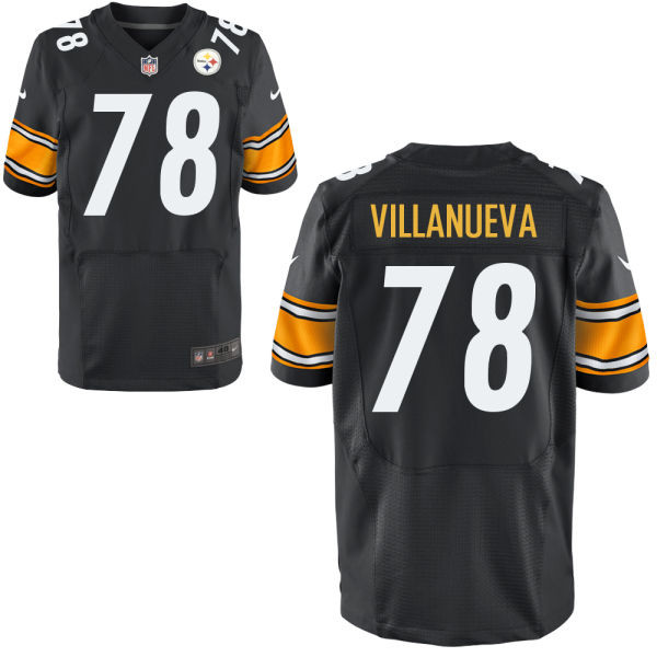  Steelers 78 Alejandro Villanueva Black Elite Jersey