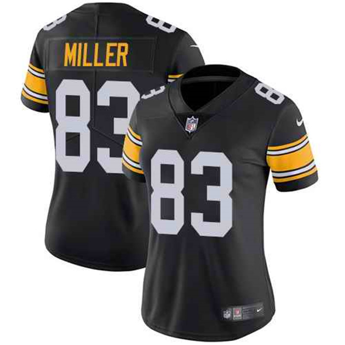  Steelers 83 Heath Miller Black Alternate Women Vapor Untouchable Limited Jersey