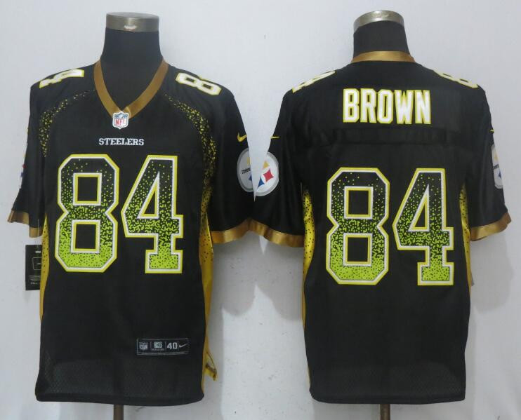  Steelers 84 Antonio Brown Black Drift Fashion Elite Jersey