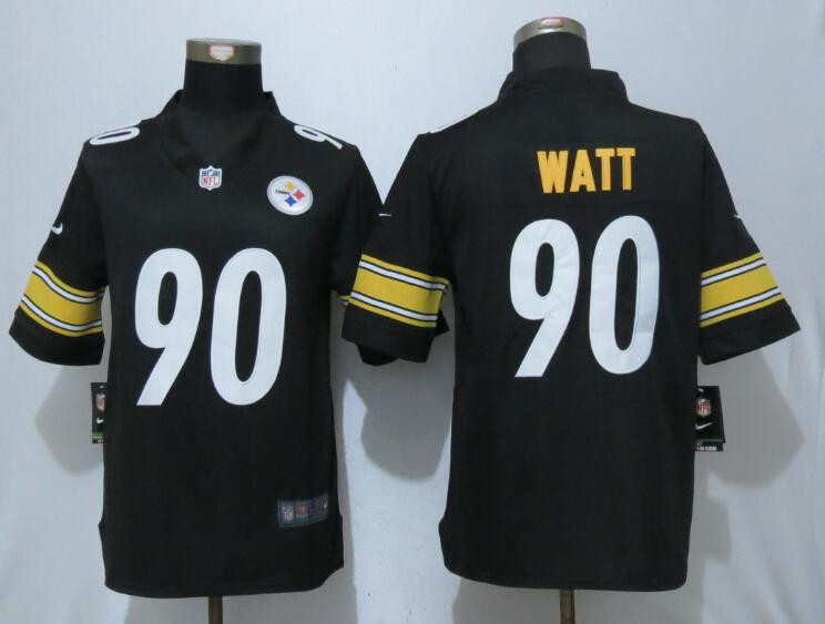  Steelers 90 T.J. Watt Black Vapor Untouchable Player Limited Jersey