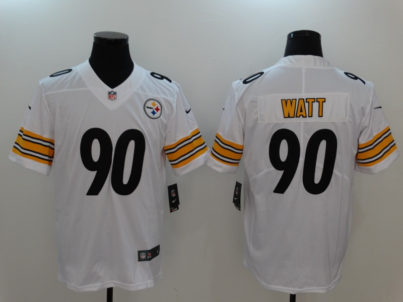  Steelers 90 T.J. Watt White Vapor Untouchable Player Limited Jersey