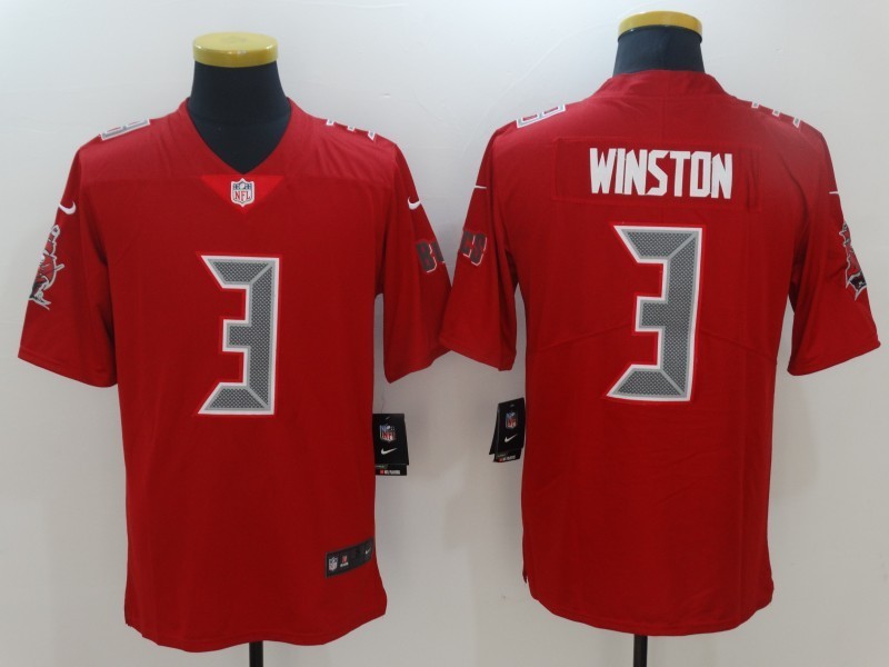  Tampa Bay Buccaneers 3 Jameis Winston  Red Color Rush Limited Jersey