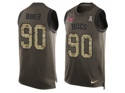  Tampa Bay Buccaneers 90 Chris Baker Limited Green Salute to Service Tank Top NFL Jersey