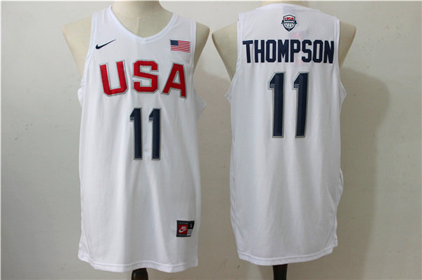  Team USA 11 Klay Thompson White 2016 Dream Team Stitched NBA Jersey