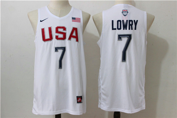  Team USA 7 Kyle Lowry White 2016 Dream Team Stitched NBA Jersey