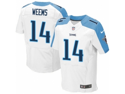  Tennessee Titans 14 Eric Weems Elite White NFL Jersey