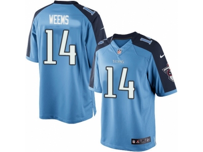  Tennessee Titans 14 Eric Weems Limited Light Blue Team Color NFL Jersey