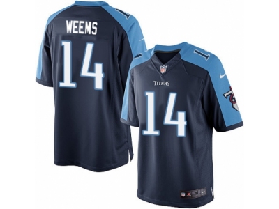  Tennessee Titans 14 Eric Weems Limited Navy Blue Alternate NFL Jersey