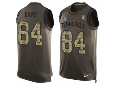  Tennessee Titans 84 Corey Davis Limited Green Salute to Service Tank Top NFL Jersey