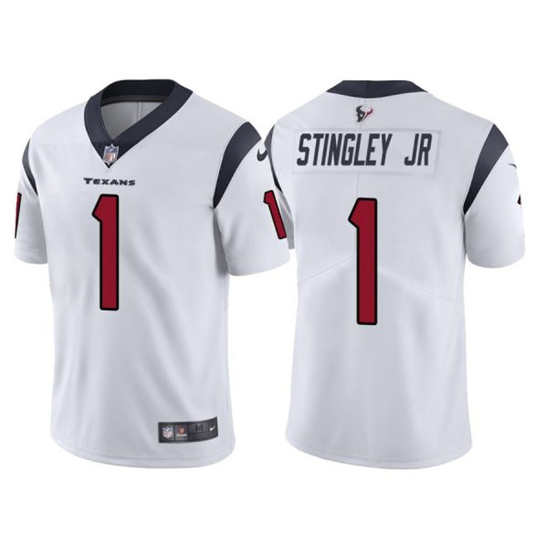 Nike Texans 1 Derek Stingley Jr. White 2022 NFL Draft Vapor Untouchable Limited Jersey