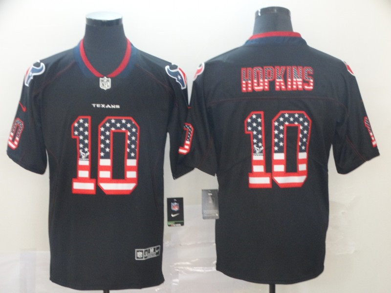 Nike Texans 10 DeAndre Hopkins Black USA Flash Fashion Limited Jersey
