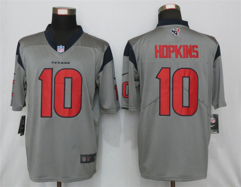 Nike Texans 10 DeAndre Hopkins Gray Inverted Legend Limited Jersey