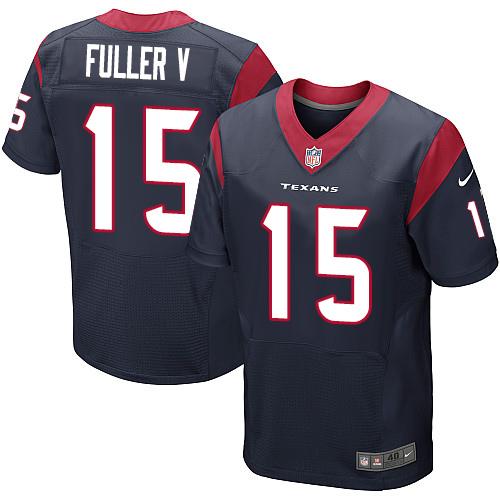  Texans 15 Will Fuller V Navy Blue Team Color Men Stitched NFL Elite Jersey