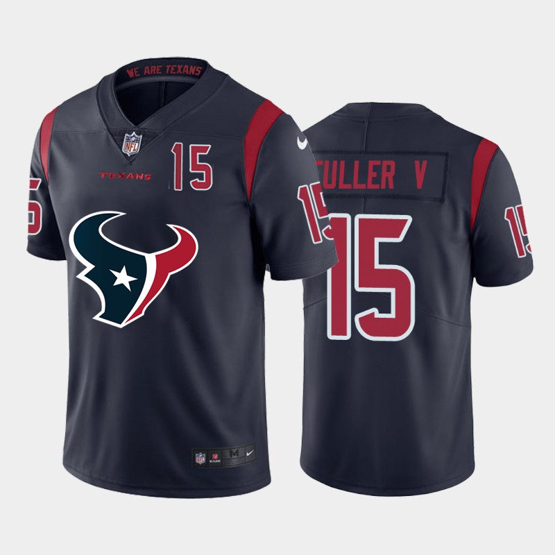 Nike Texans 15 Will Fuller V Navy Team Big Logo Number Color Rush Limited Jersey
