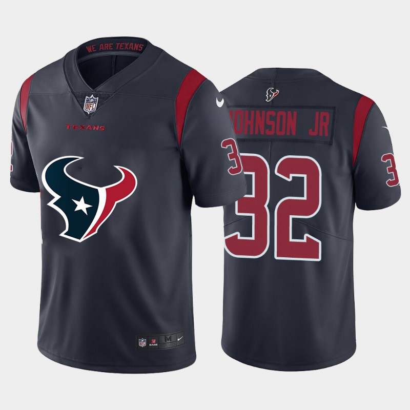 Nike Texans 32 Lonnie Johnson Jr. Navy Team Big Logo Color Rush Limited Jersey