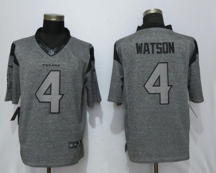  Texans 4 Deshaun Watson Gray Gridiron Gray Limited Jersey