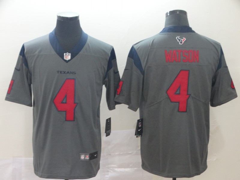 Nike Texans 4 Deshaun Watson Gray Inverted Legend Limited Jersey