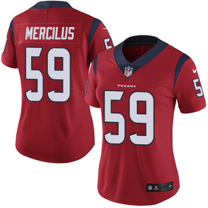  Texans 59 Whitney Mercilus Red Women Vapor Untouchable Limited Jersey