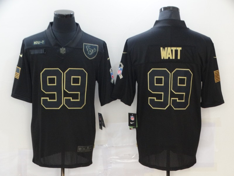 Nike Texans 99 J.J. Watt Black 2020 Salute To Service Limited Jersey