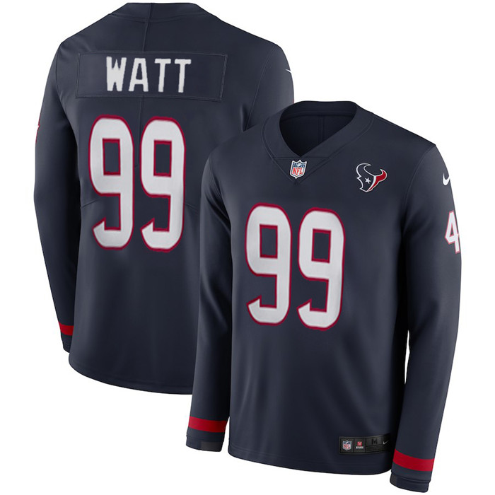  Texans 99 J.J. Watt Navy Women Long Sleeve Limited Jersey