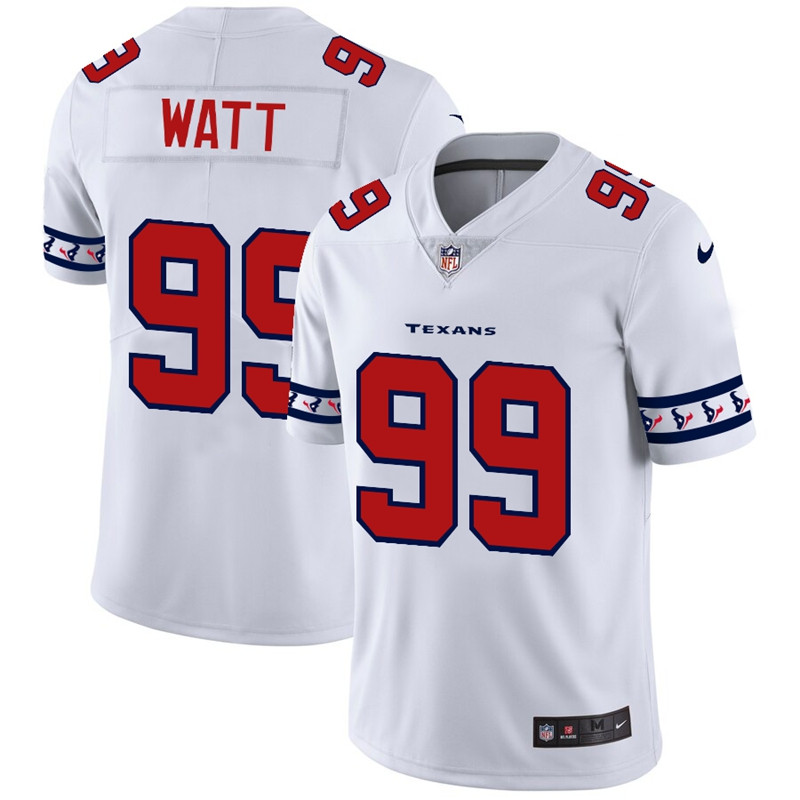 Nike Texans 99 J.J. Watt White Team Logos Fashion Vapor Limited Jersey