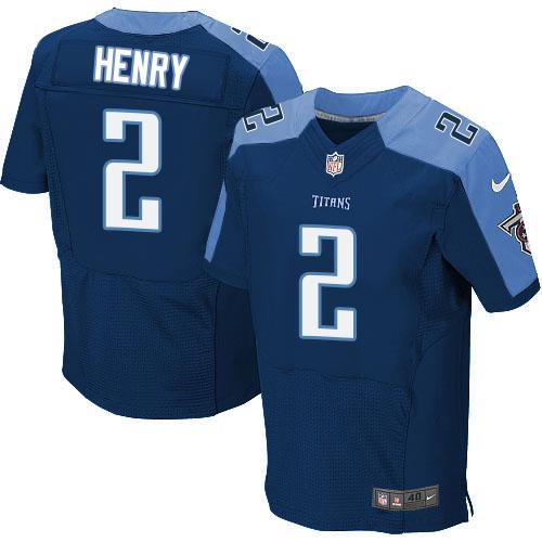  Titans 2 Derrick Henry Navy Blue Alternate Men Stitched NFL Elite Jersey