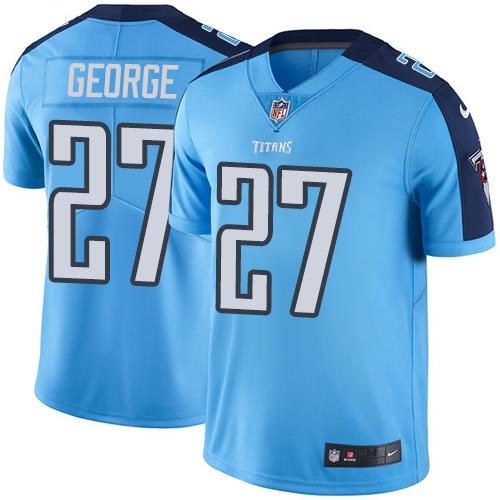  Titans 27 Eddie George Light Blue Vapor Untouchable Limited Jersey