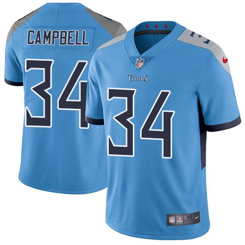  Titans 34 Earl Campbell Light Blue New 2018 Vapor Untouchable Limited Jersey