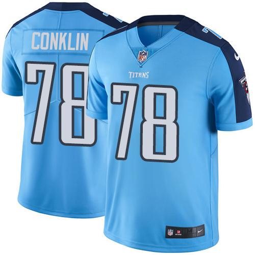  Titans 78 Jack Conklin Light Blue Vapor Untouchable Limited Jersey