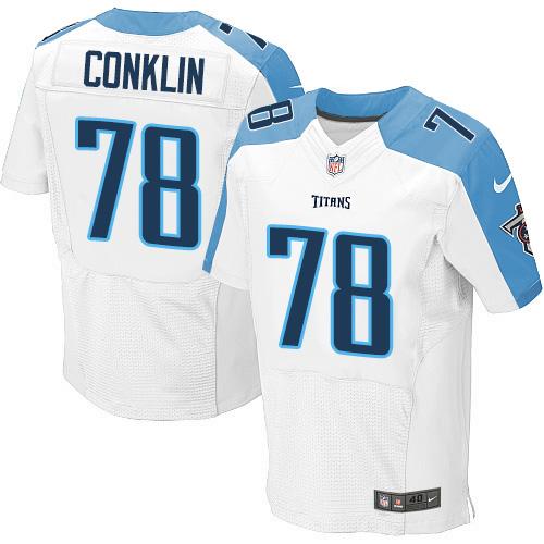  Titans 78 Jack Conklin White Men Stitched NFL Elite Jersey