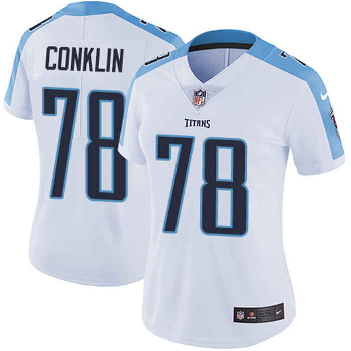  Titans 78 Jack Conklin White Women Vapor Untouchable Limited Jersey