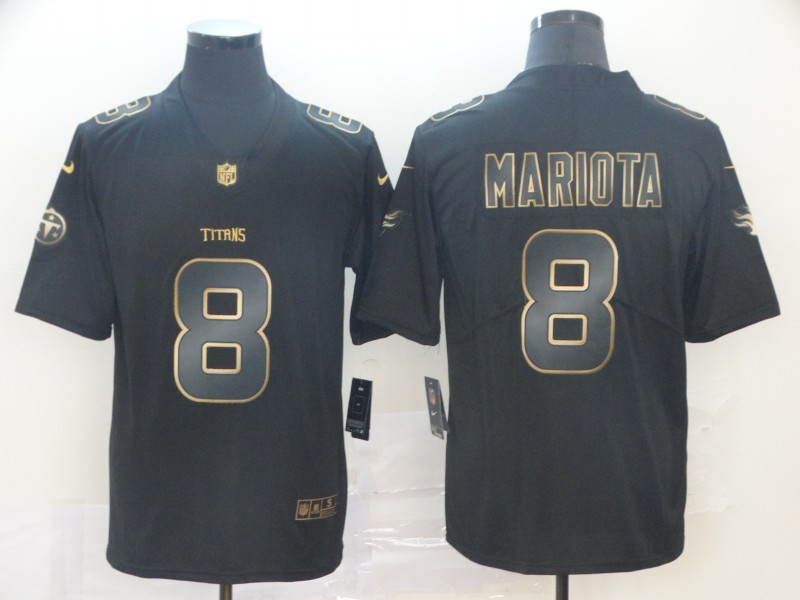 Nike Titans 8 Marcus Mariota Black Gold Vapor Untouchable Limited Jersey