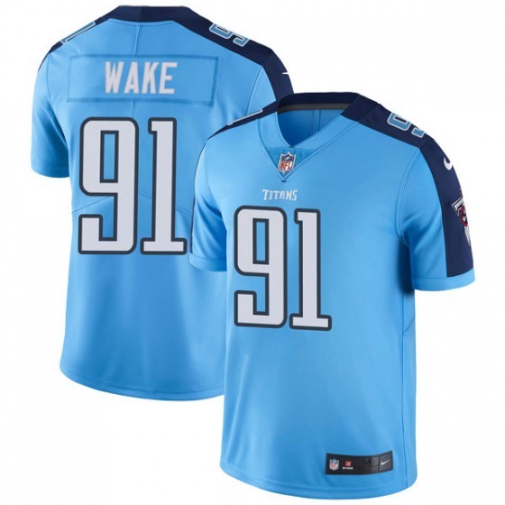 Nike Titans 91 Cameron Wake Light Blue Vapor Untouchable Limited Jersey