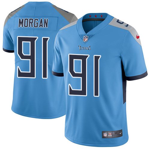  Titans 91 Derrick Morgan Light Blue New 2018 Vapor Untouchable Limited Jersey